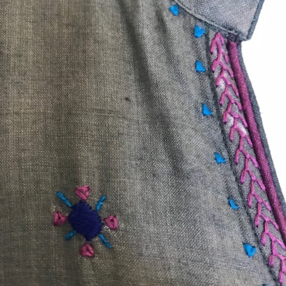 Hand embroidered summer cover up - Picture 2 of 3
